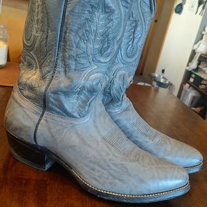 Genuine leather Abilene Cowboy boots - Marbled Grey
